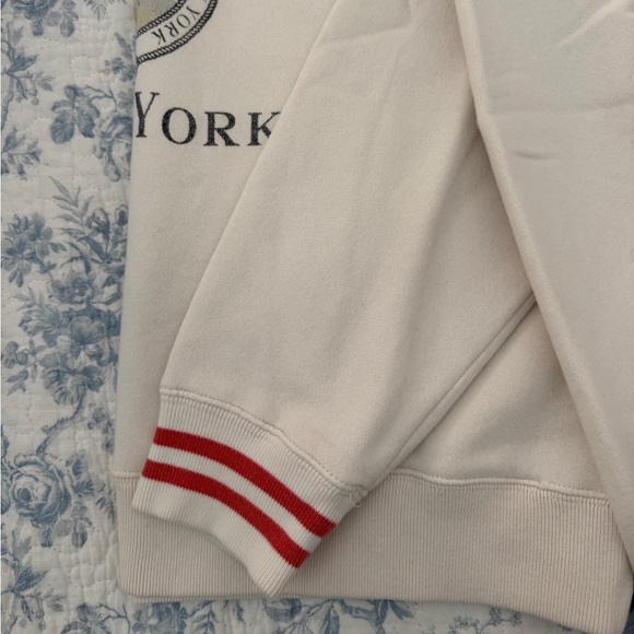 Abercrombie & Fitch Oversized Soft Fleece Ringer Crewneck Size L - Picture 2 of 2